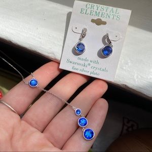 Crystal Elements Earrings and necklace set